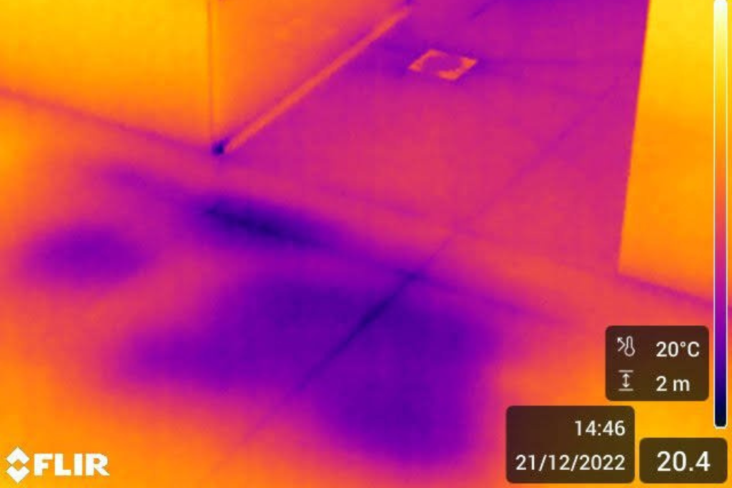 Thermal imaging testing for hidden leaks