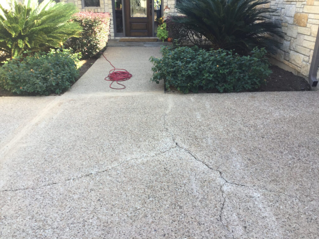 Cracked Concrete caused by an underground leak